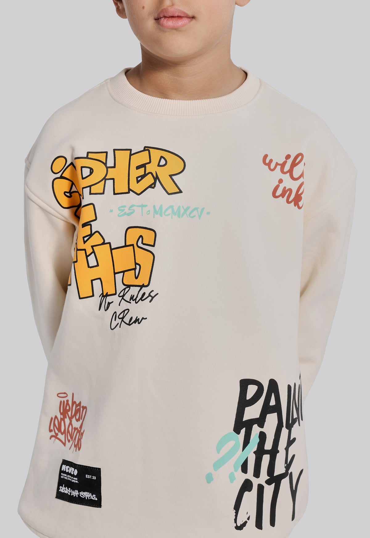 Kids Crew Neck Printed Sweatshirt