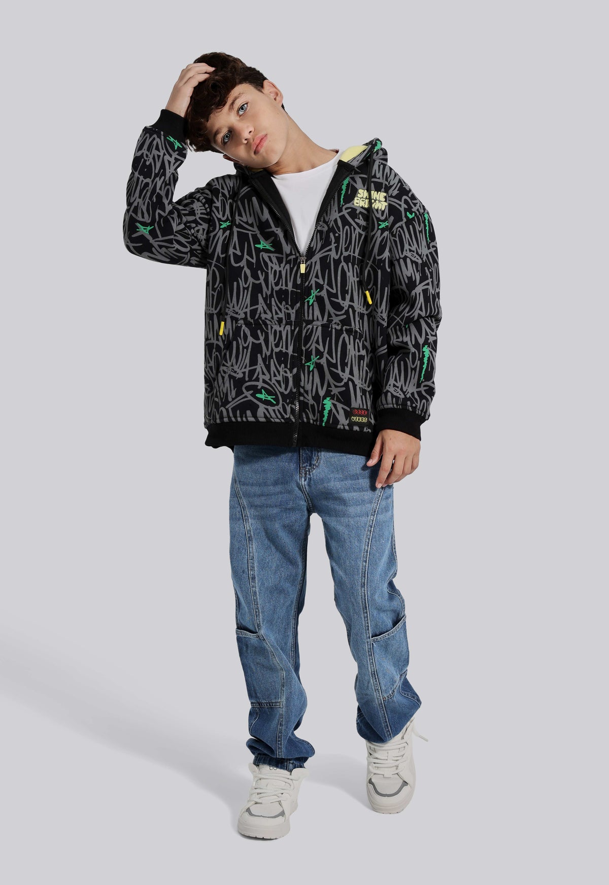 Kids full Zipper Printed Hoodie Sweatshirt