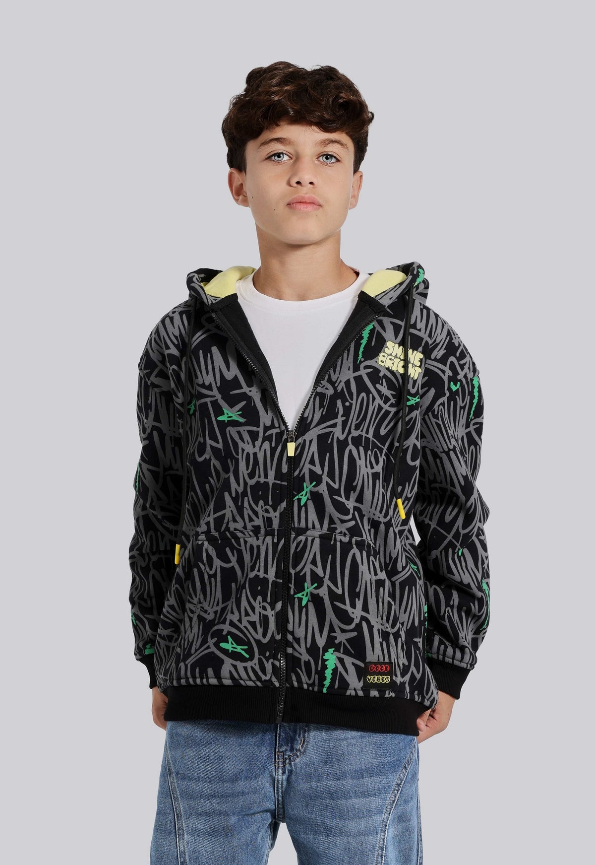 Kids full Zipper Printed Hoodie Sweatshirt