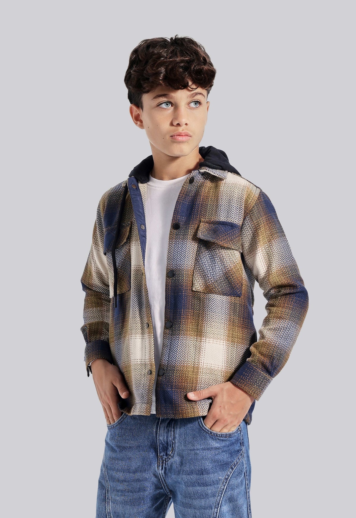 Kids Overshirt Checked Shirt