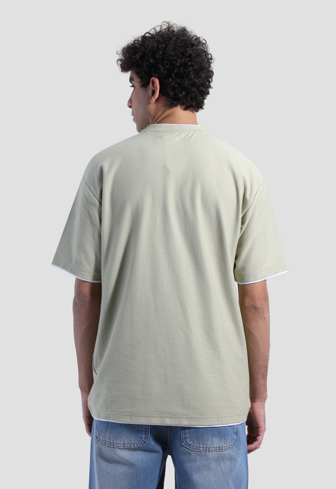 Crew Neck Over Size Printed T-shirt