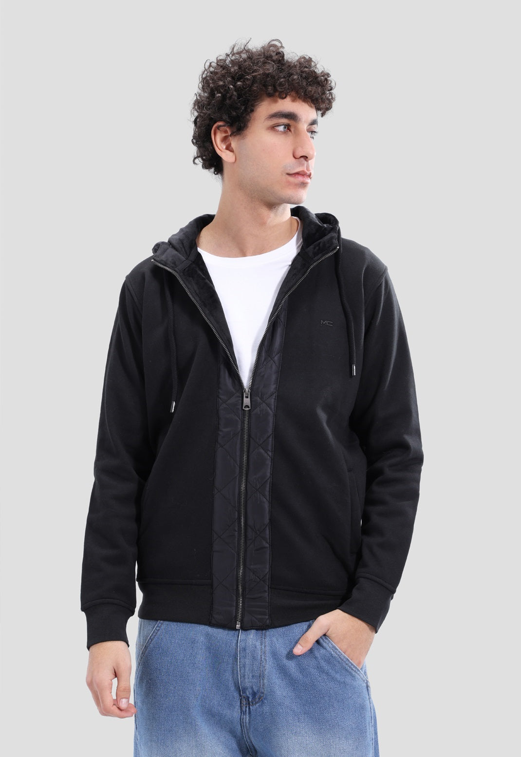 Full Zipper Printed Sweatshirt