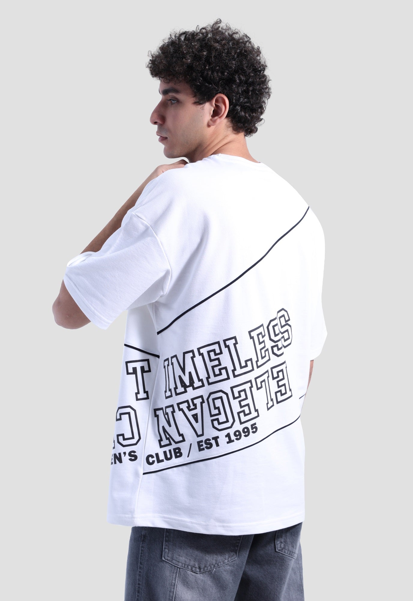 Crew Neck Over Size Printed T-shirt