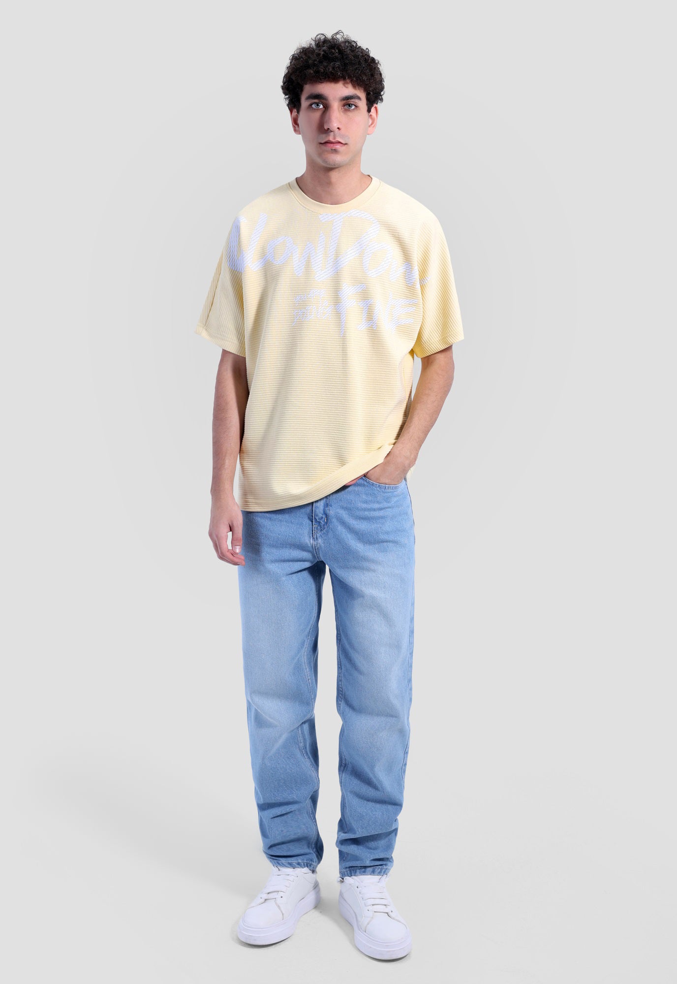 Crew Neck Over Size Printed T-shirt