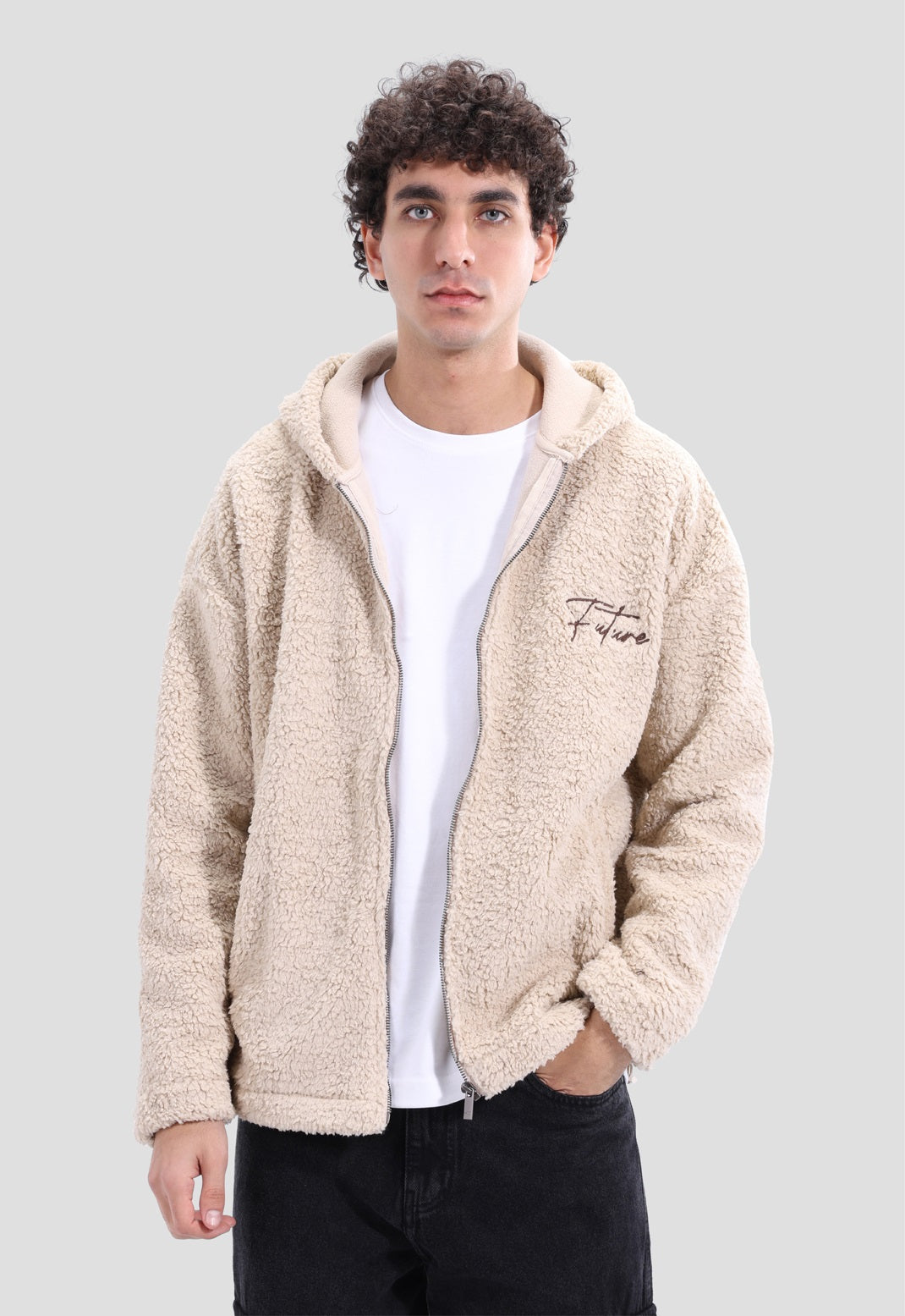 Full Zipper fur Sweatshirt