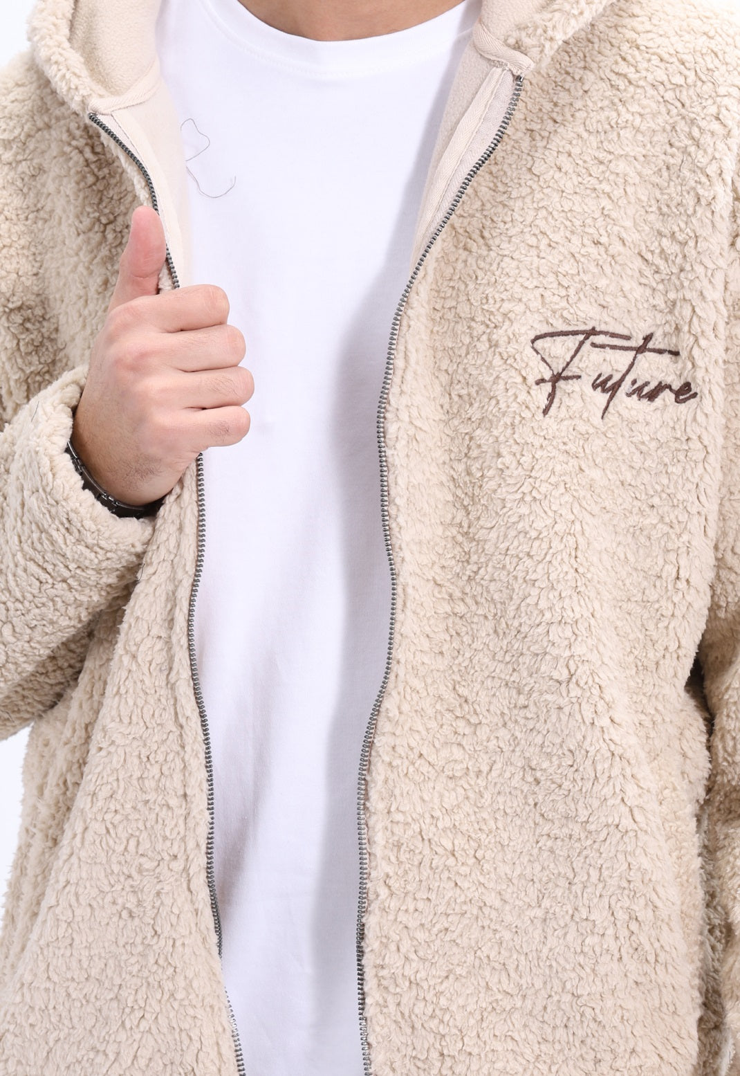 Full Zipper fur Sweatshirt