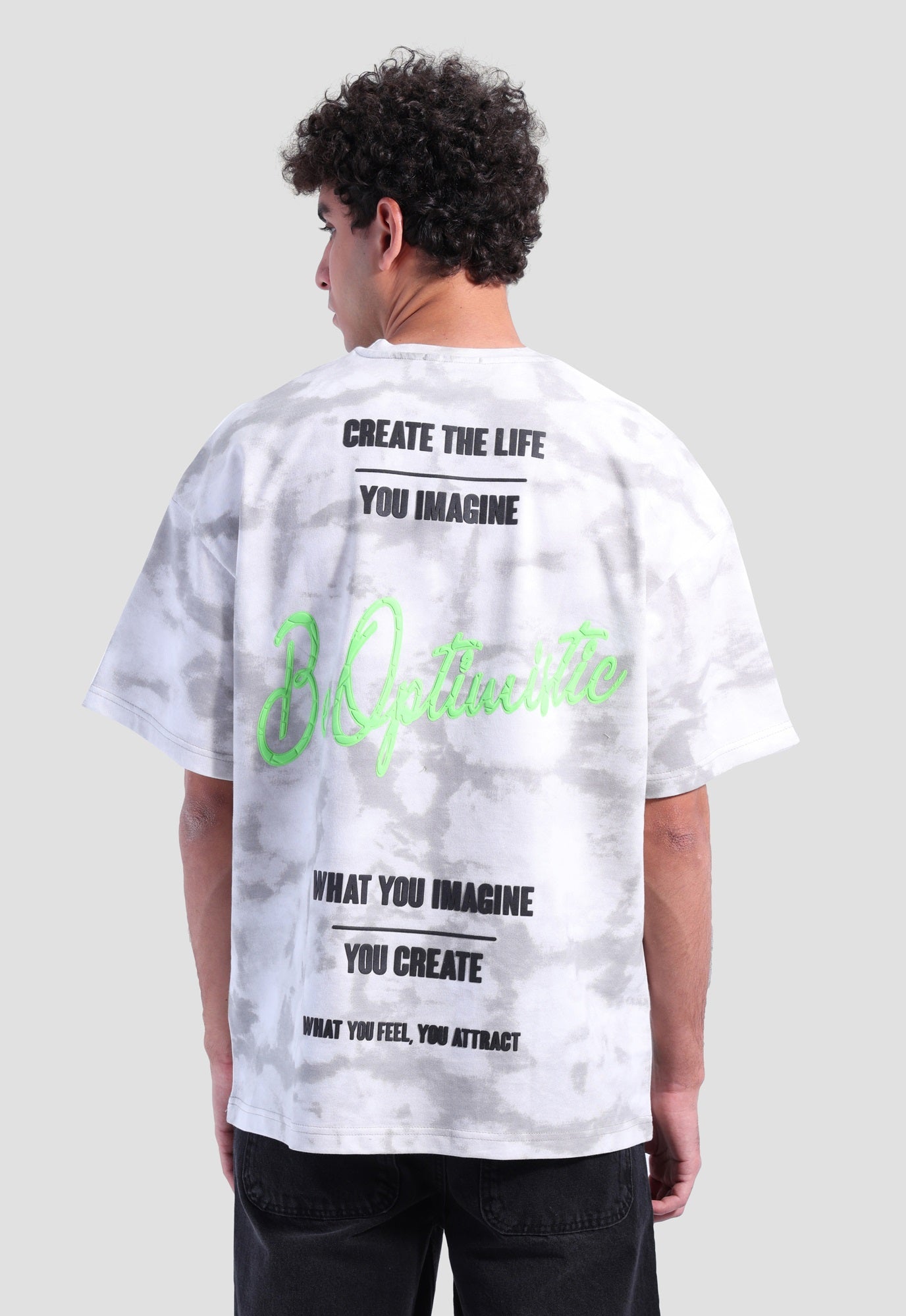 Crew Neck Over Size Printed T-shirt