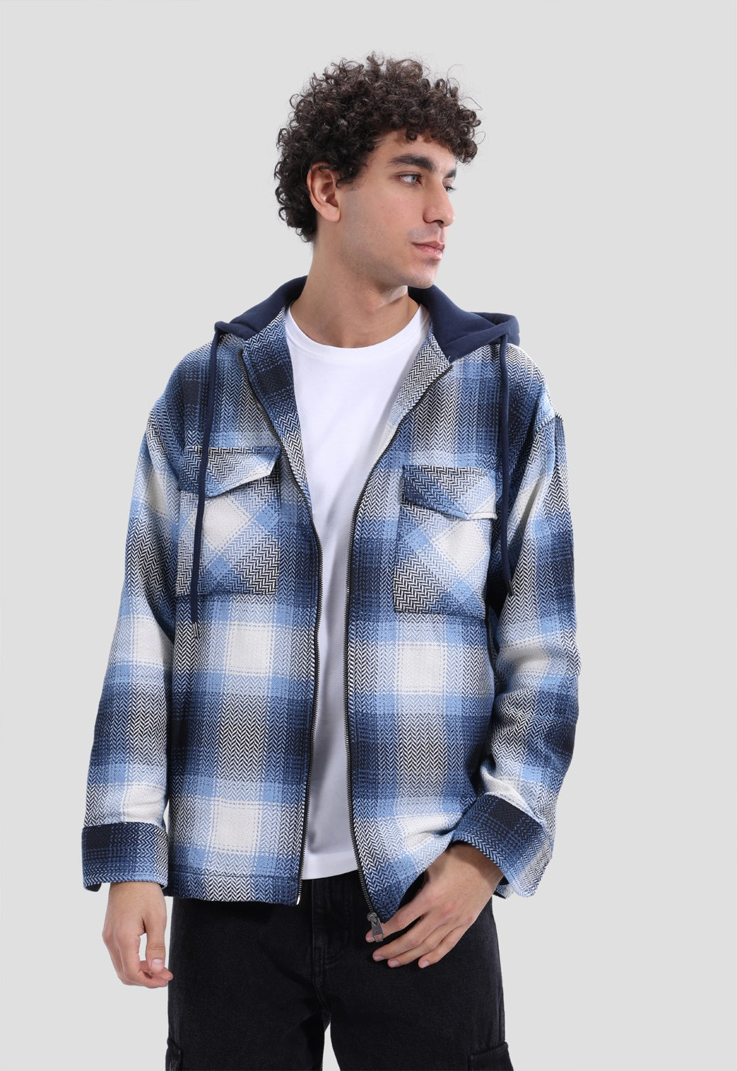 Checked SLIM FIT Over Shirt