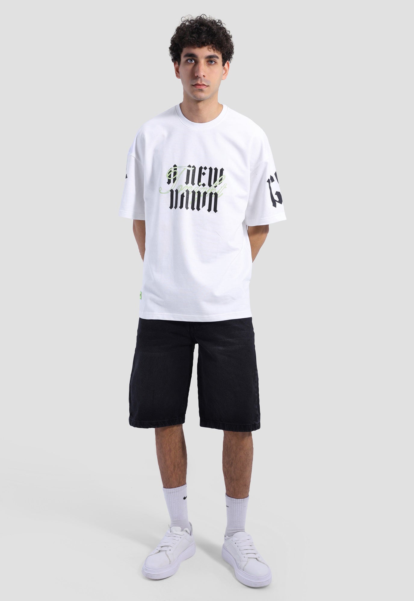 Crew Neck Over Size Printed T-shirt