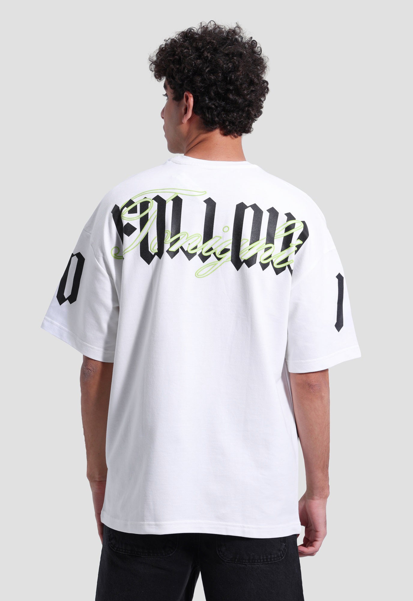 Crew Neck Over Size Printed T-shirt