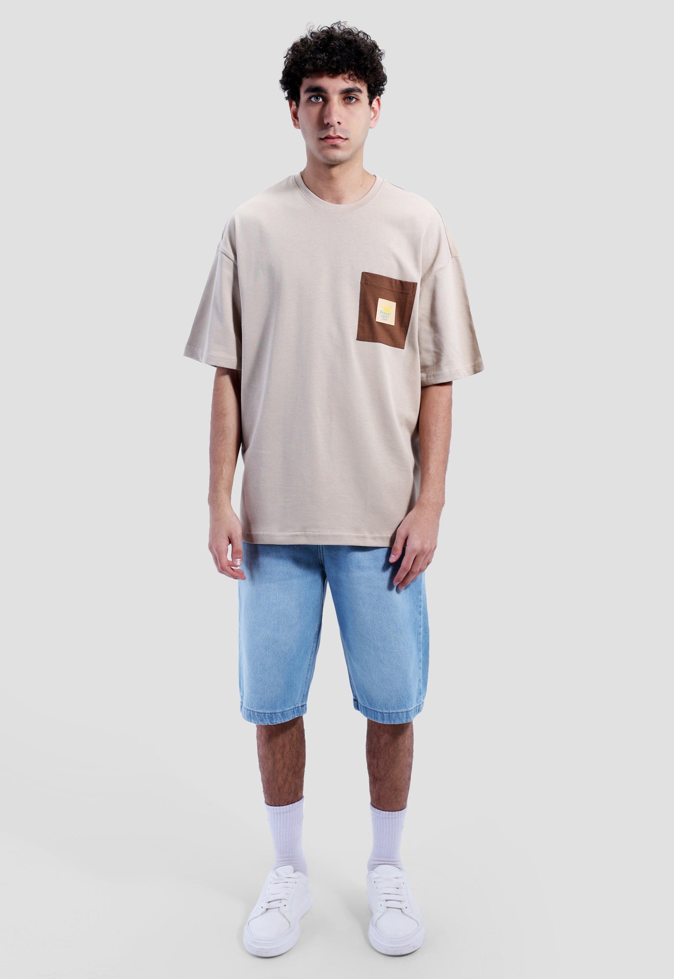 Crew Neck Over Size Printed T-shirt