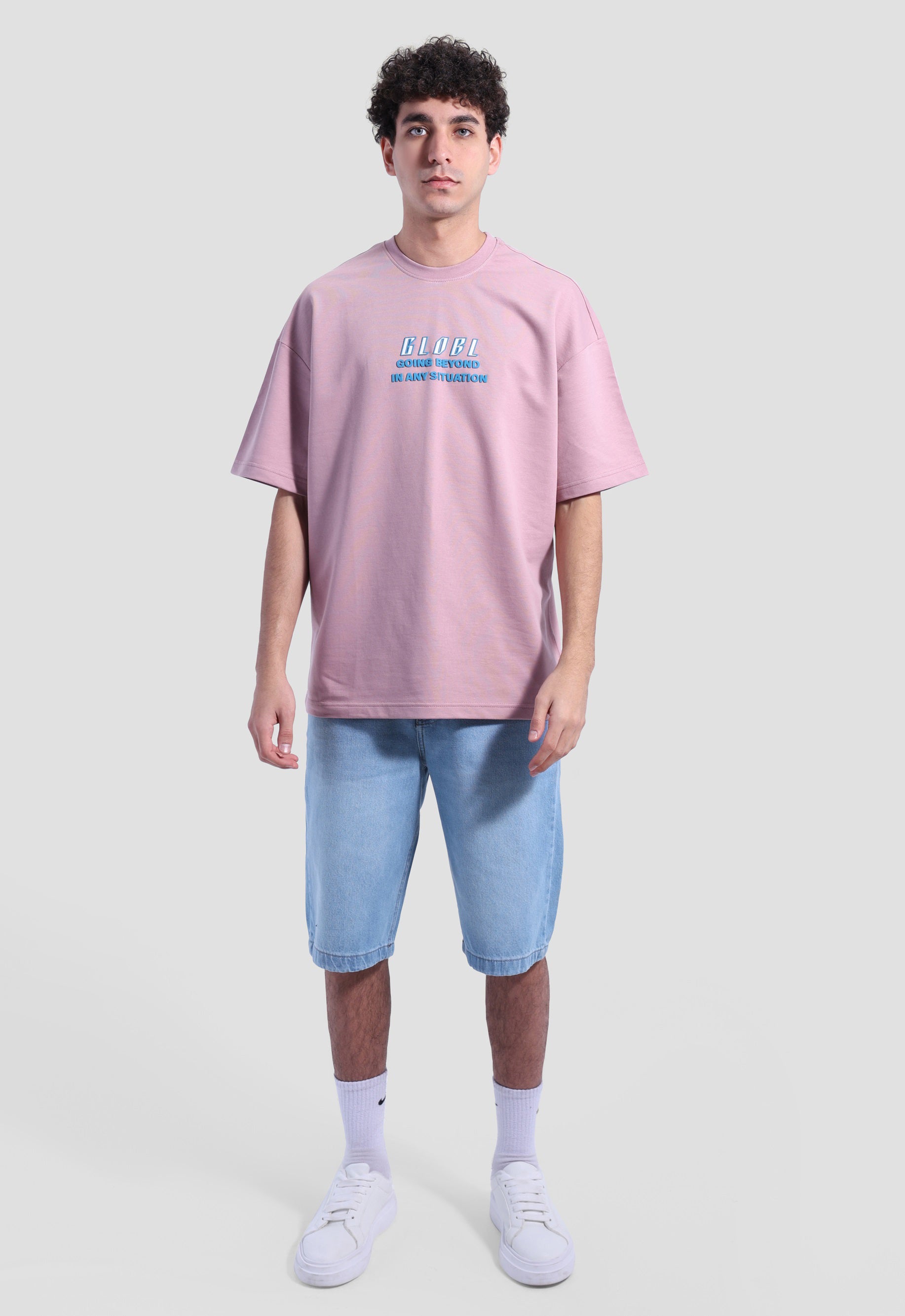 Crew Neck Over Size Printed T-shirt