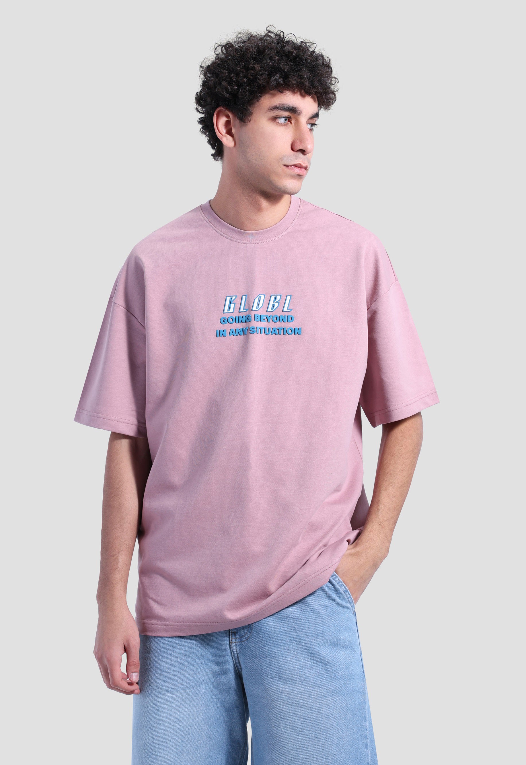 Crew Neck Over Size Printed T-shirt