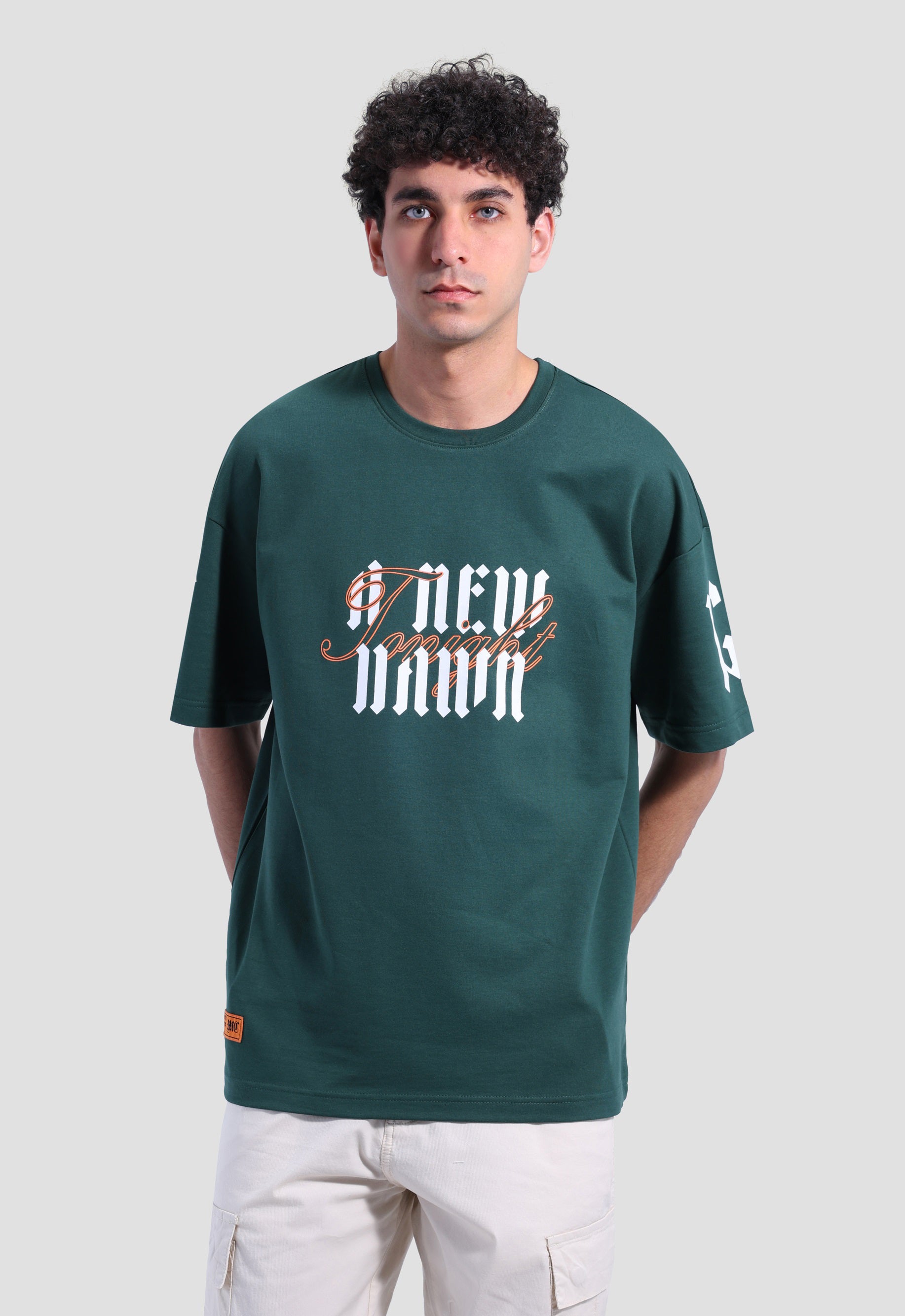 Crew Neck Over Size Printed T-shirt