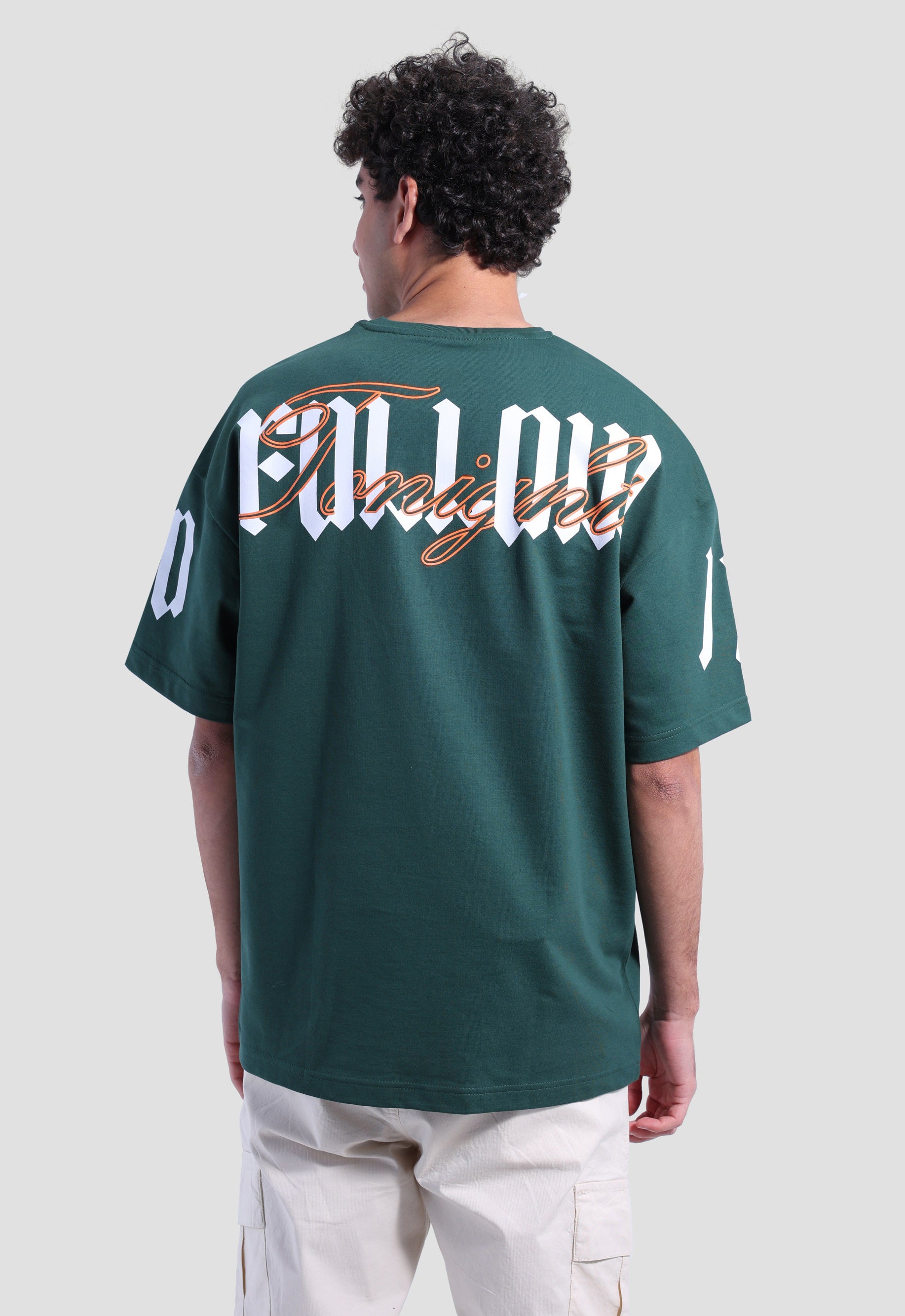 Crew Neck Over Size Printed T-shirt