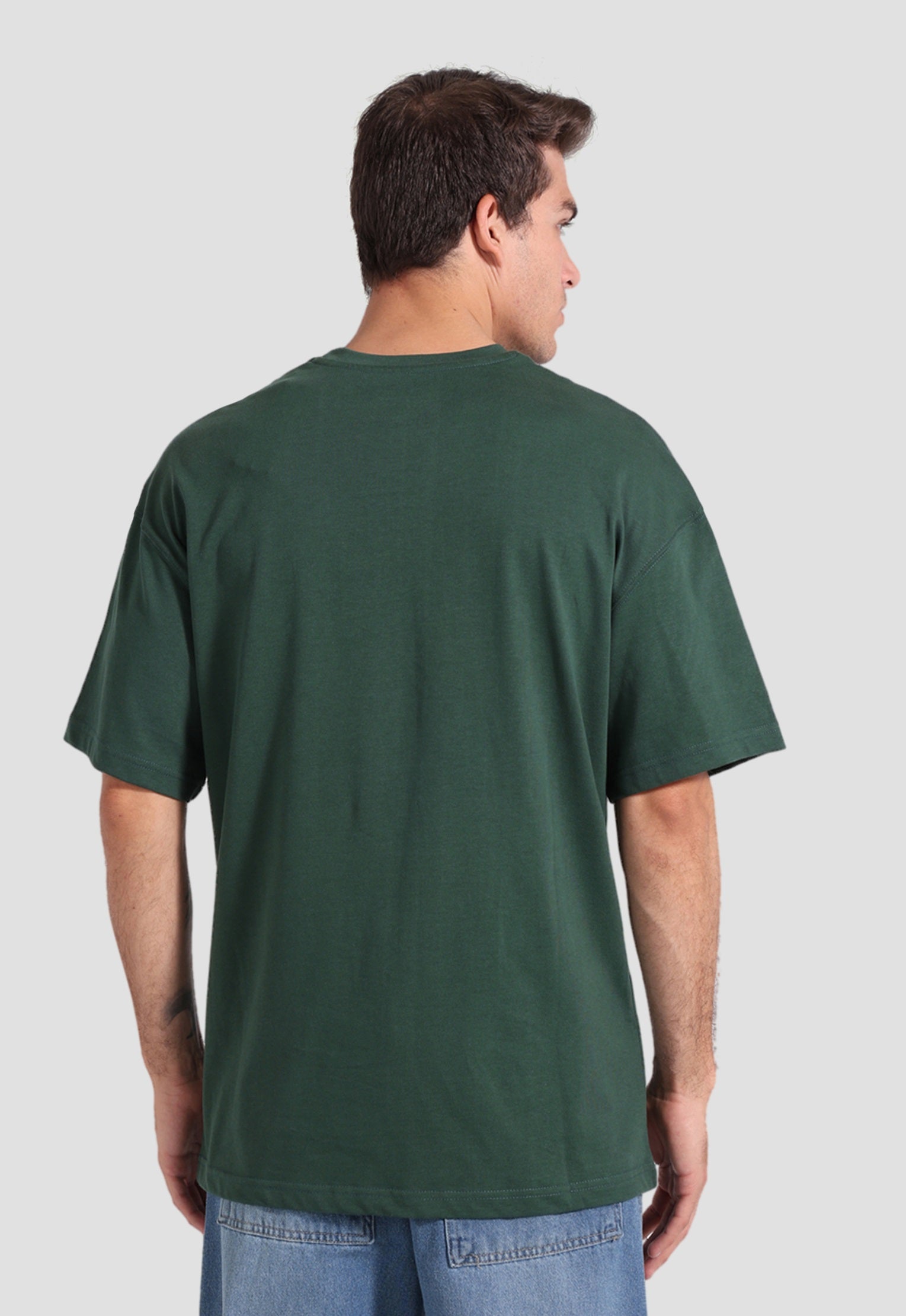 green over size printed t-shirt