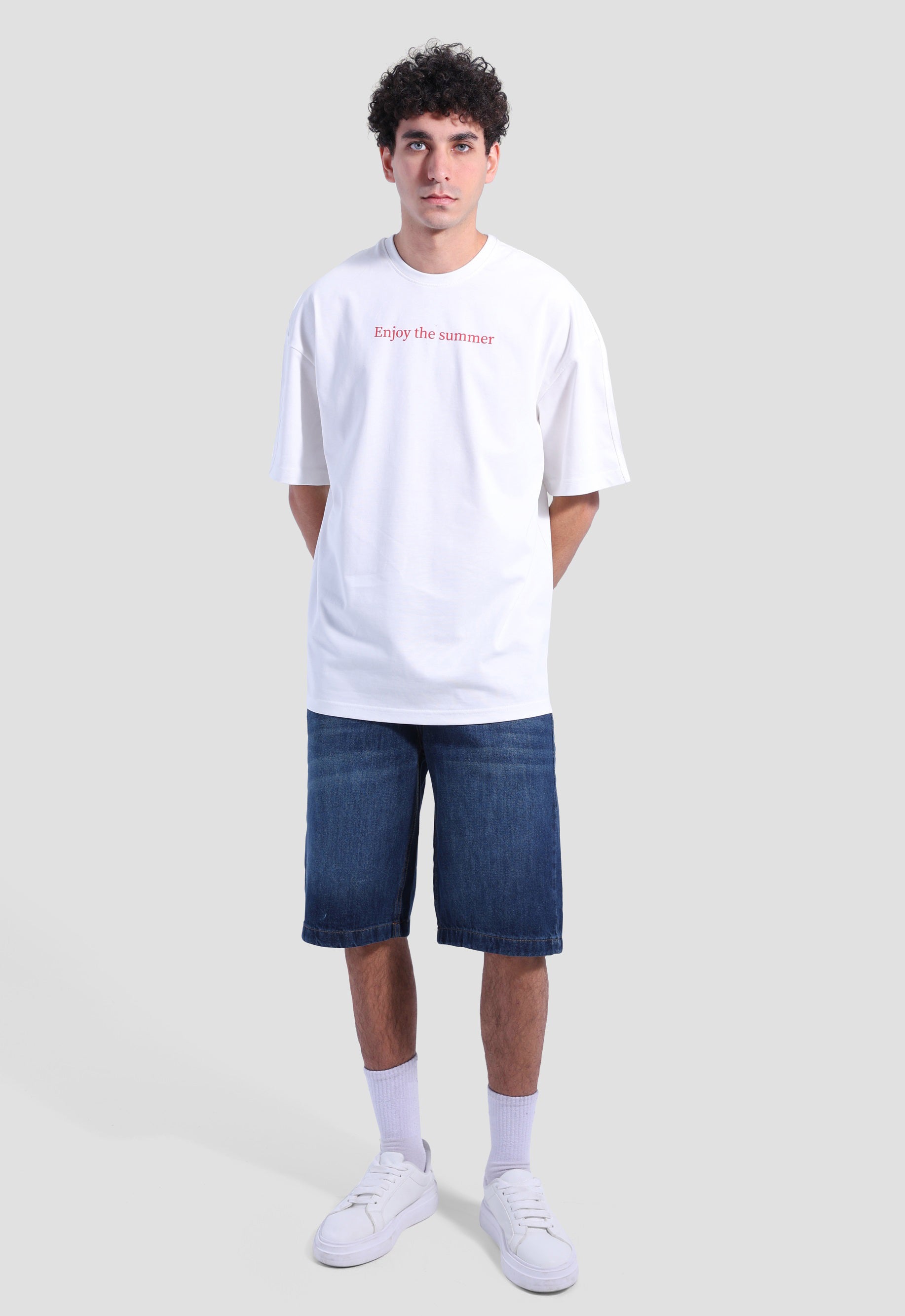 Crew Neck Over Size Printed T-shirt