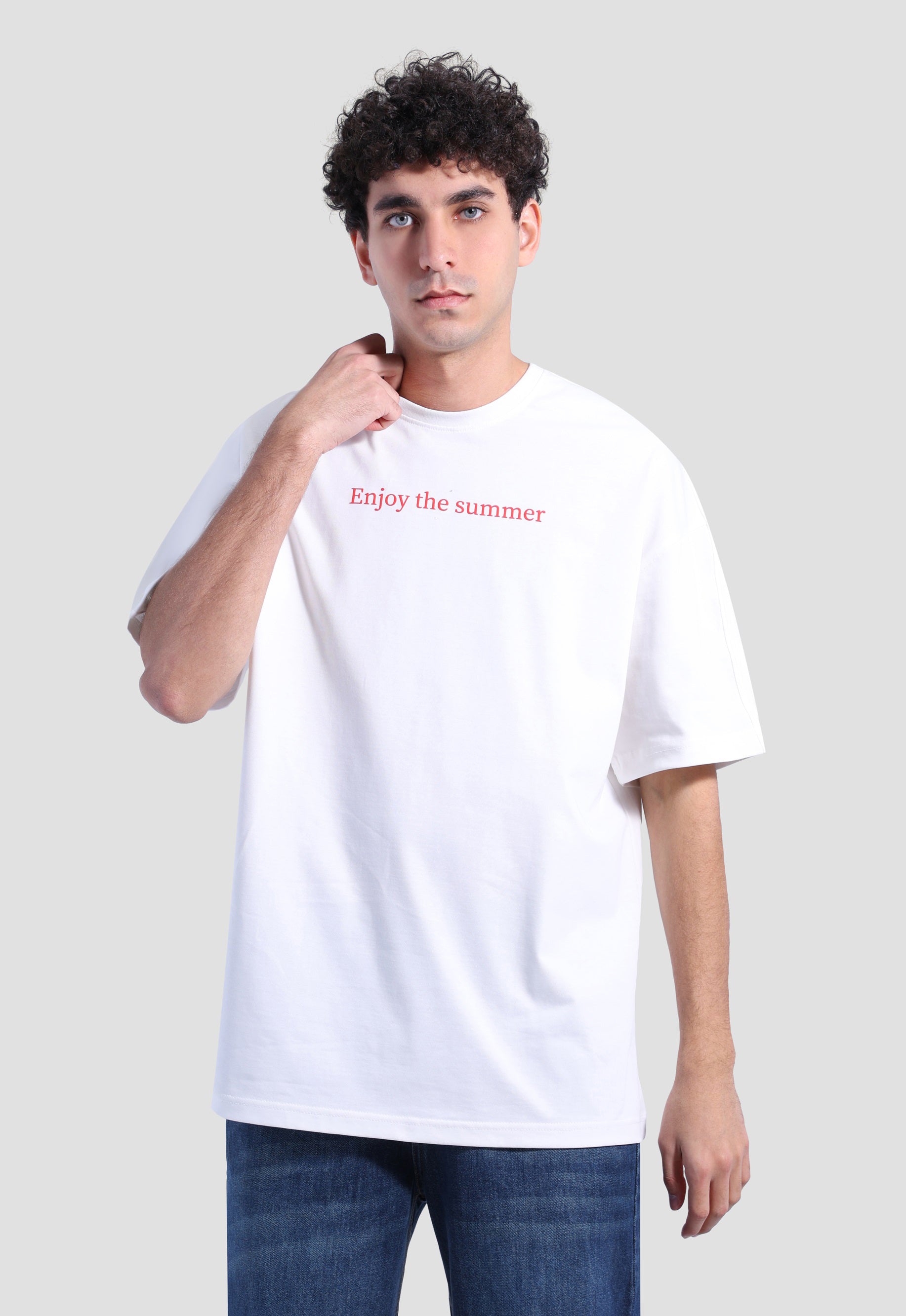 Crew Neck Over Size Printed T-shirt