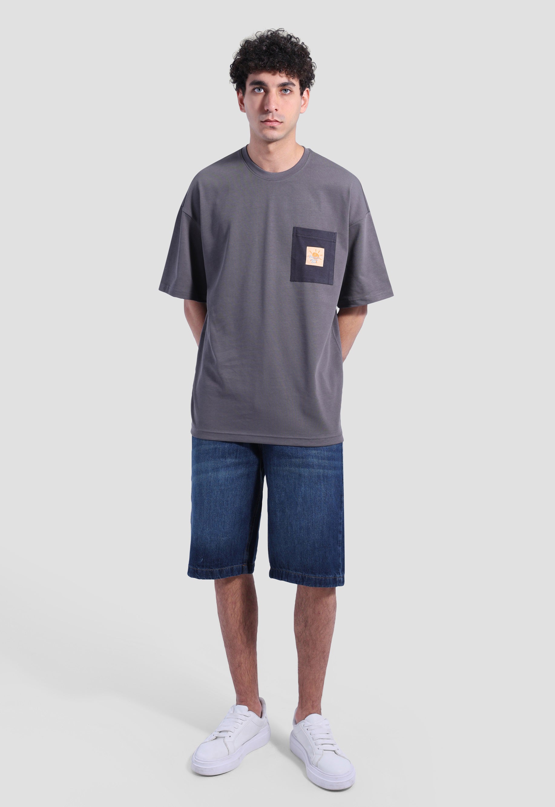 Crew Neck Over Size Printed T-shirt