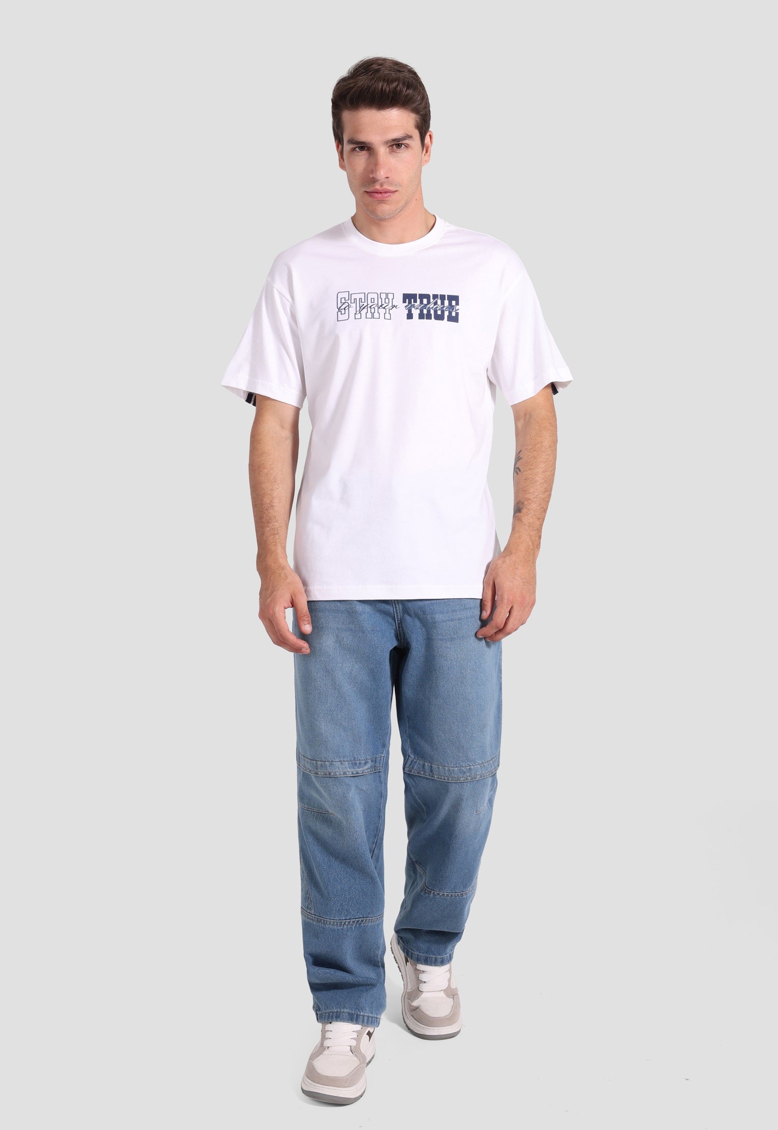 Crew Neck Over Size Printed T-shirt