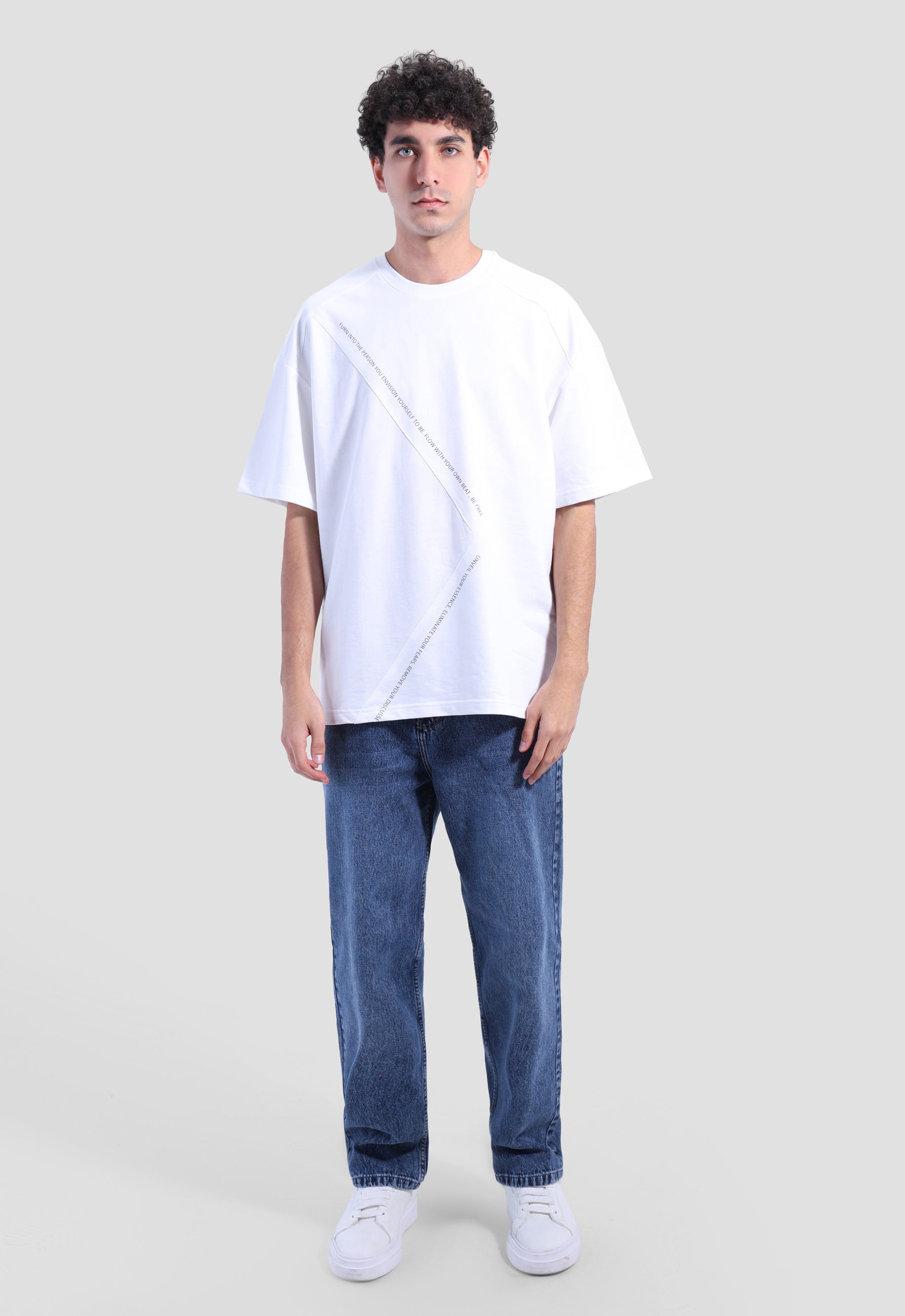 Crew Neck Over Size Printed T-shirt