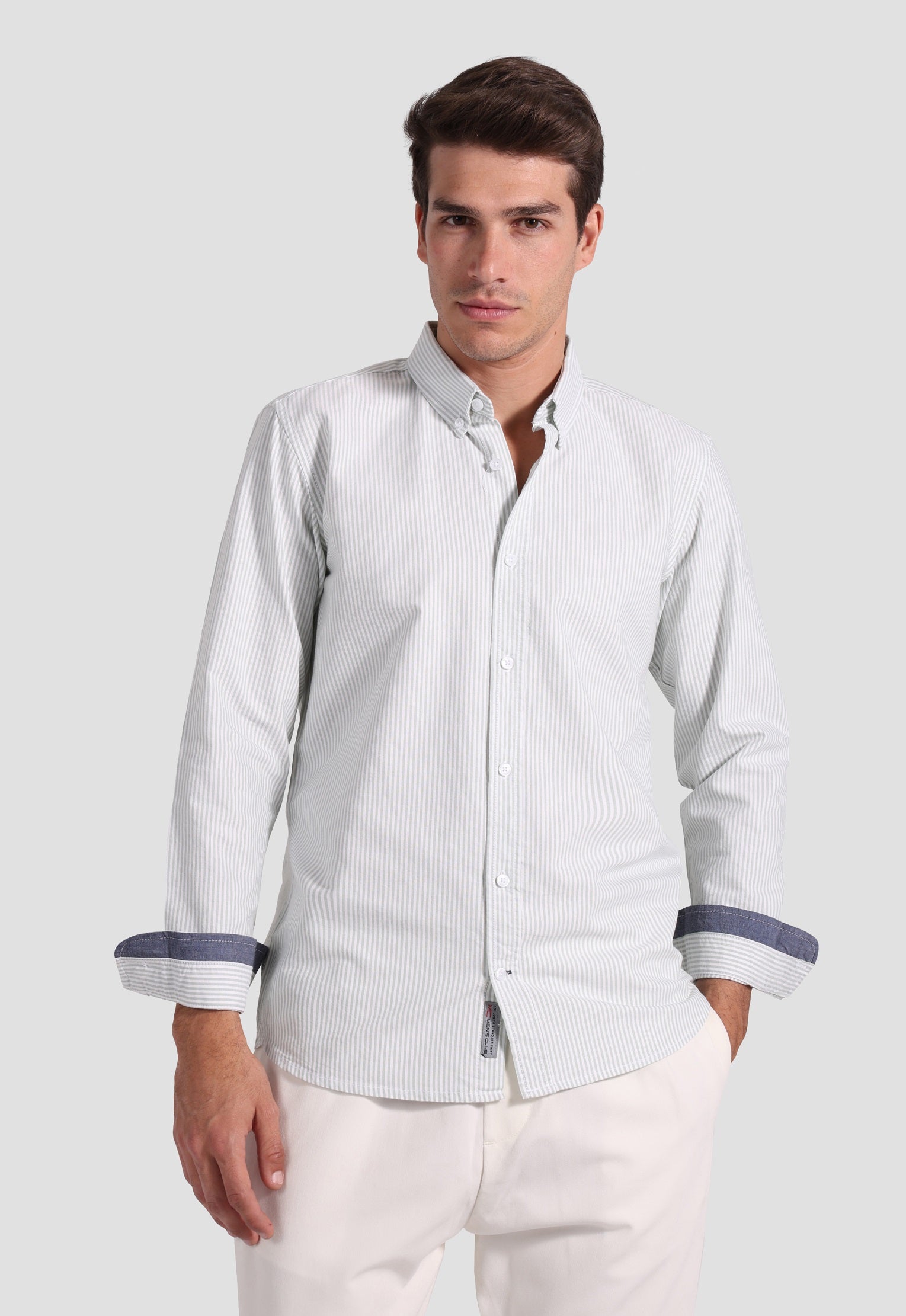 Slim Fit Striped Oxford Shirt