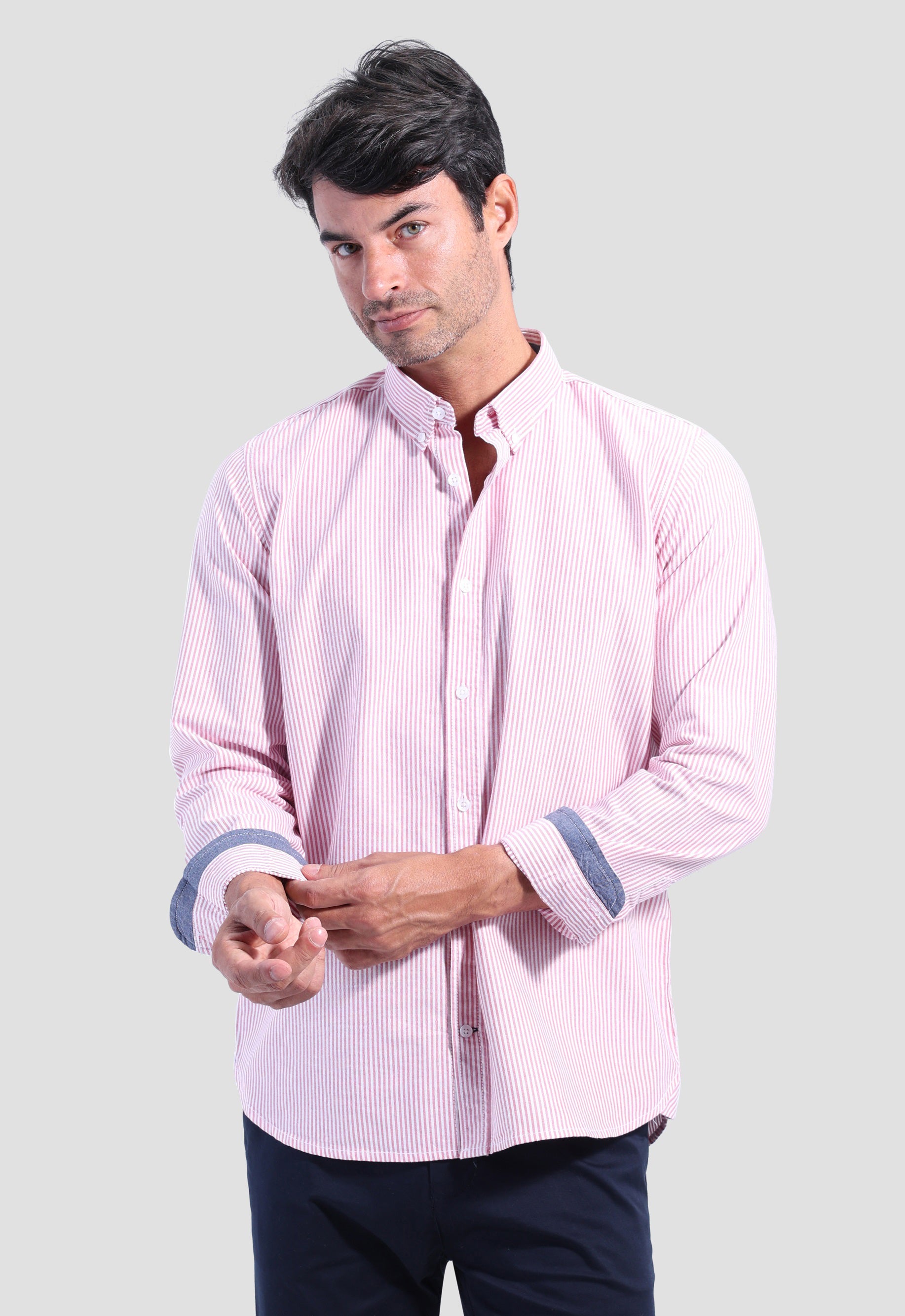 Slim Fit Striped Oxford Shirt