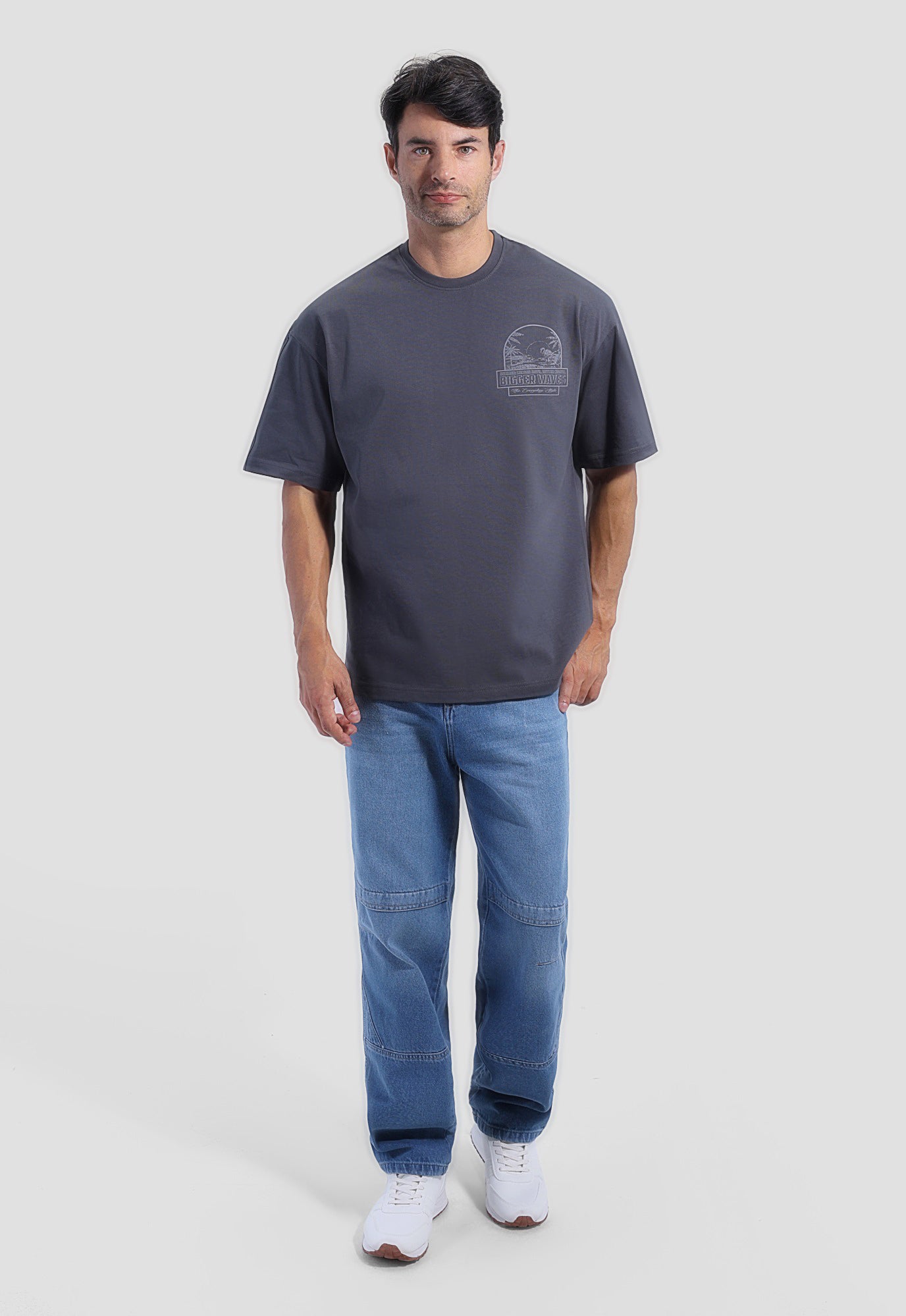 Crew Neck Over Size Printed T-shirt
