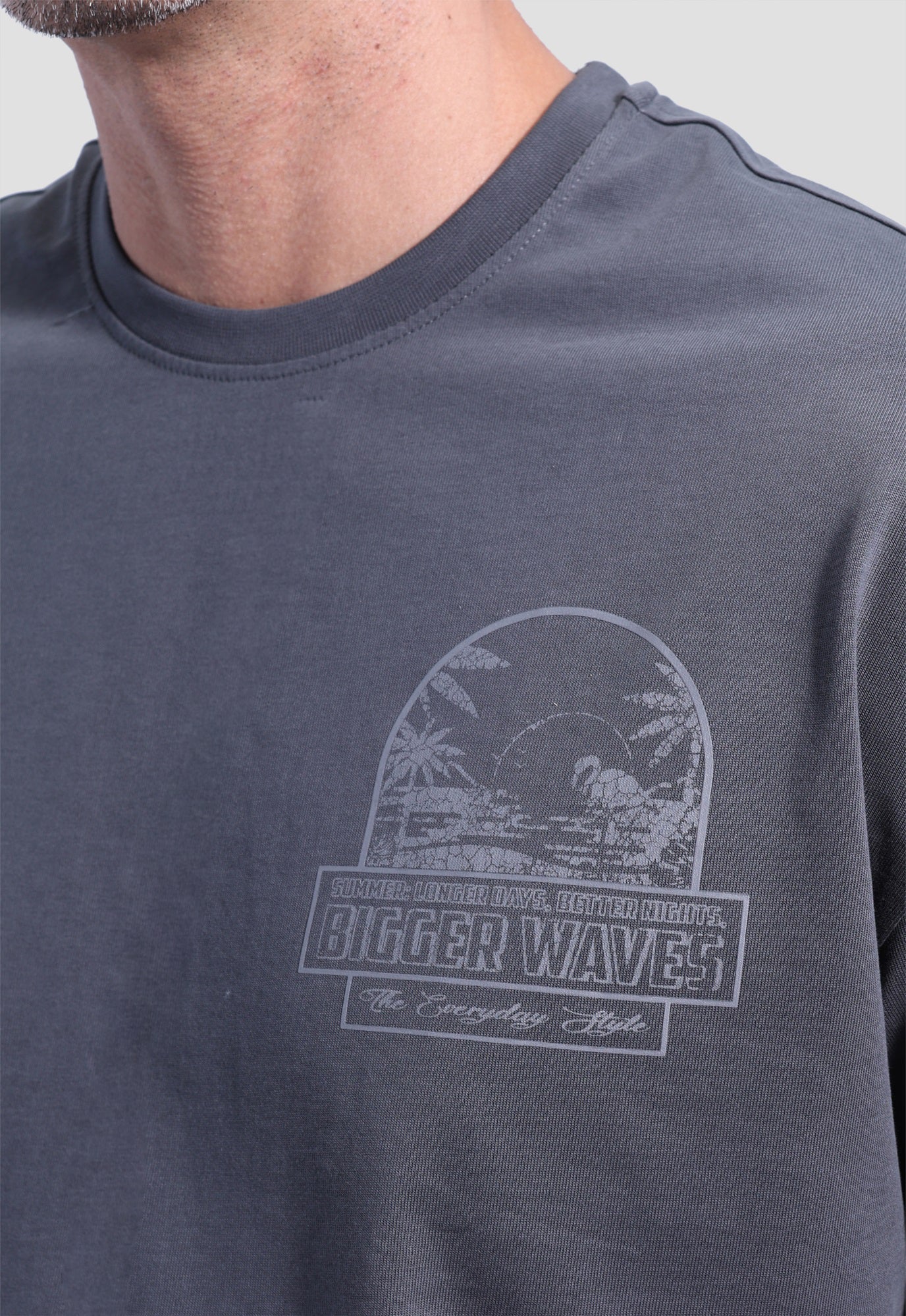 Crew Neck Over Size Printed T-shirt