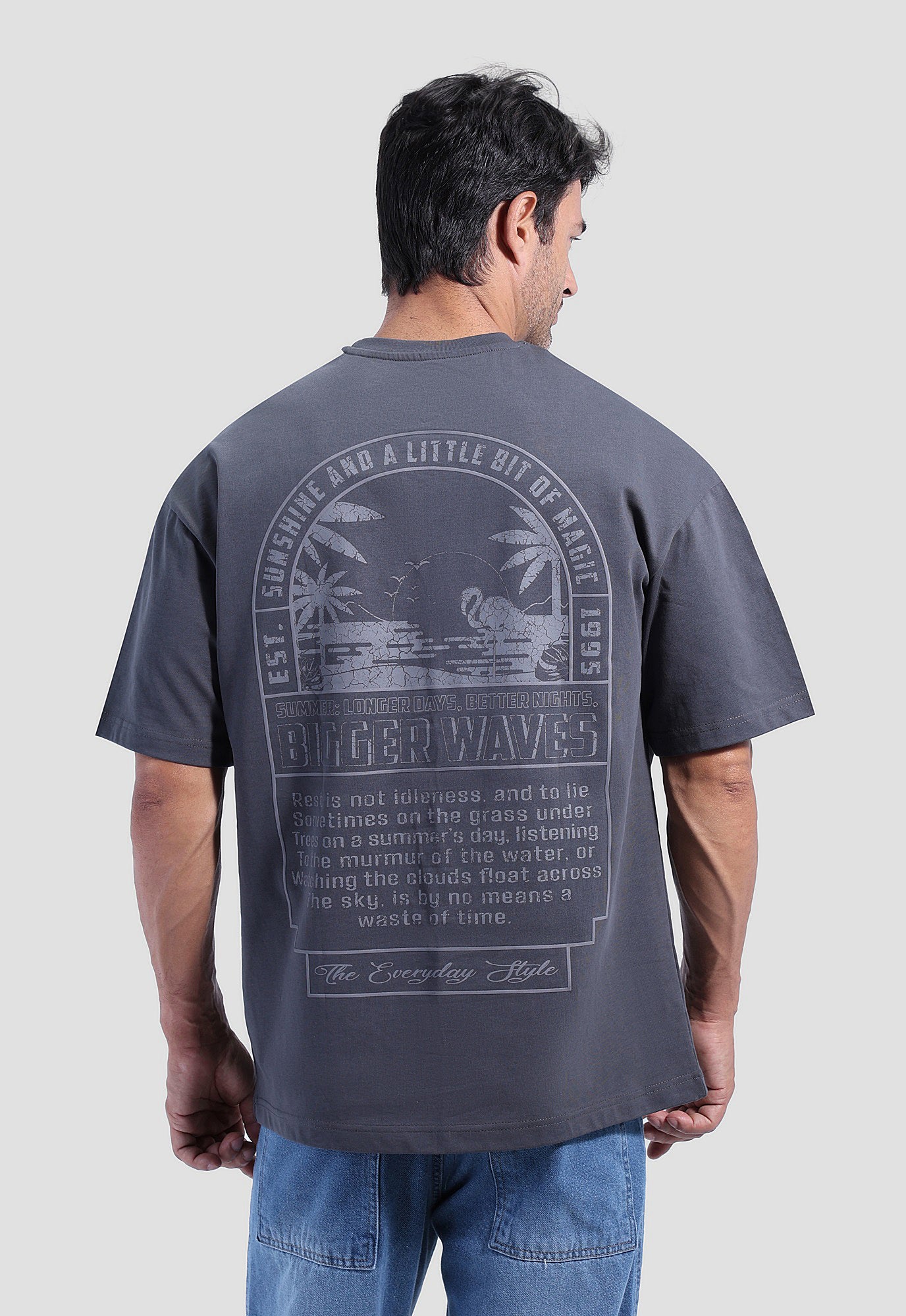 Crew Neck Over Size Printed T-shirt