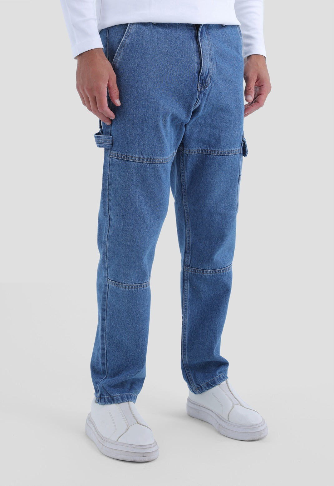 CARGO FIT DENIM PANTS