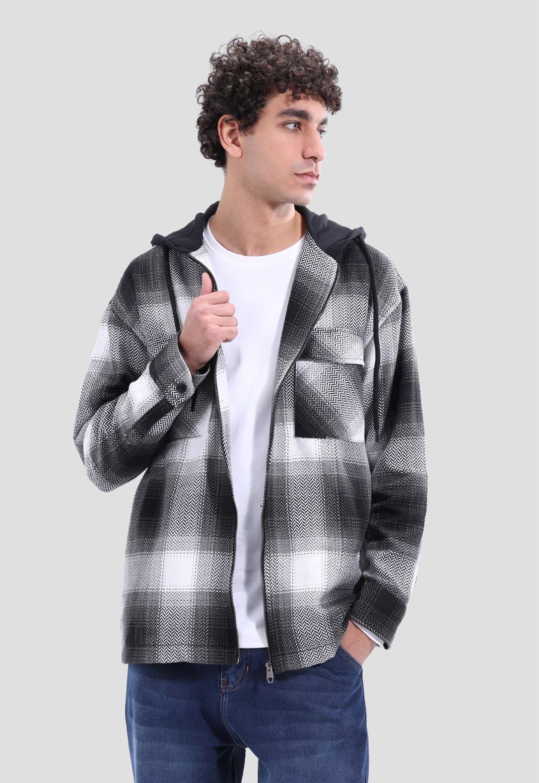 Checked SLIM FIT Over Shirt