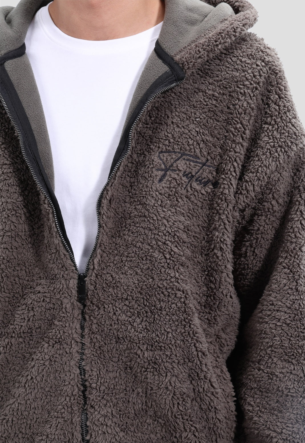 Full Zipper fur Sweatshirt