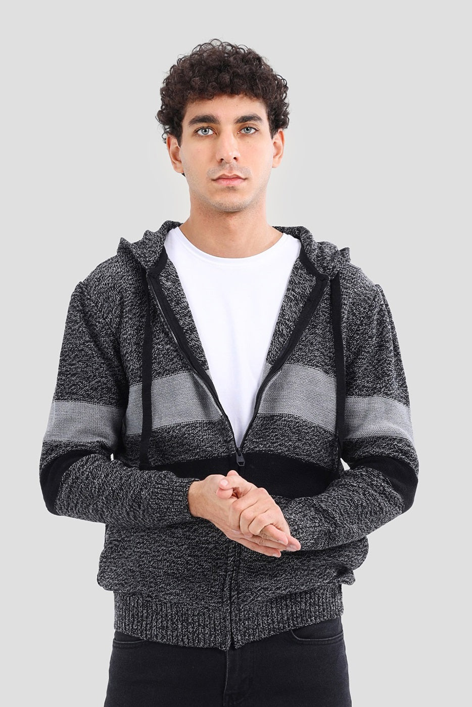 FULL ZIPPER HOODED PULLOVER