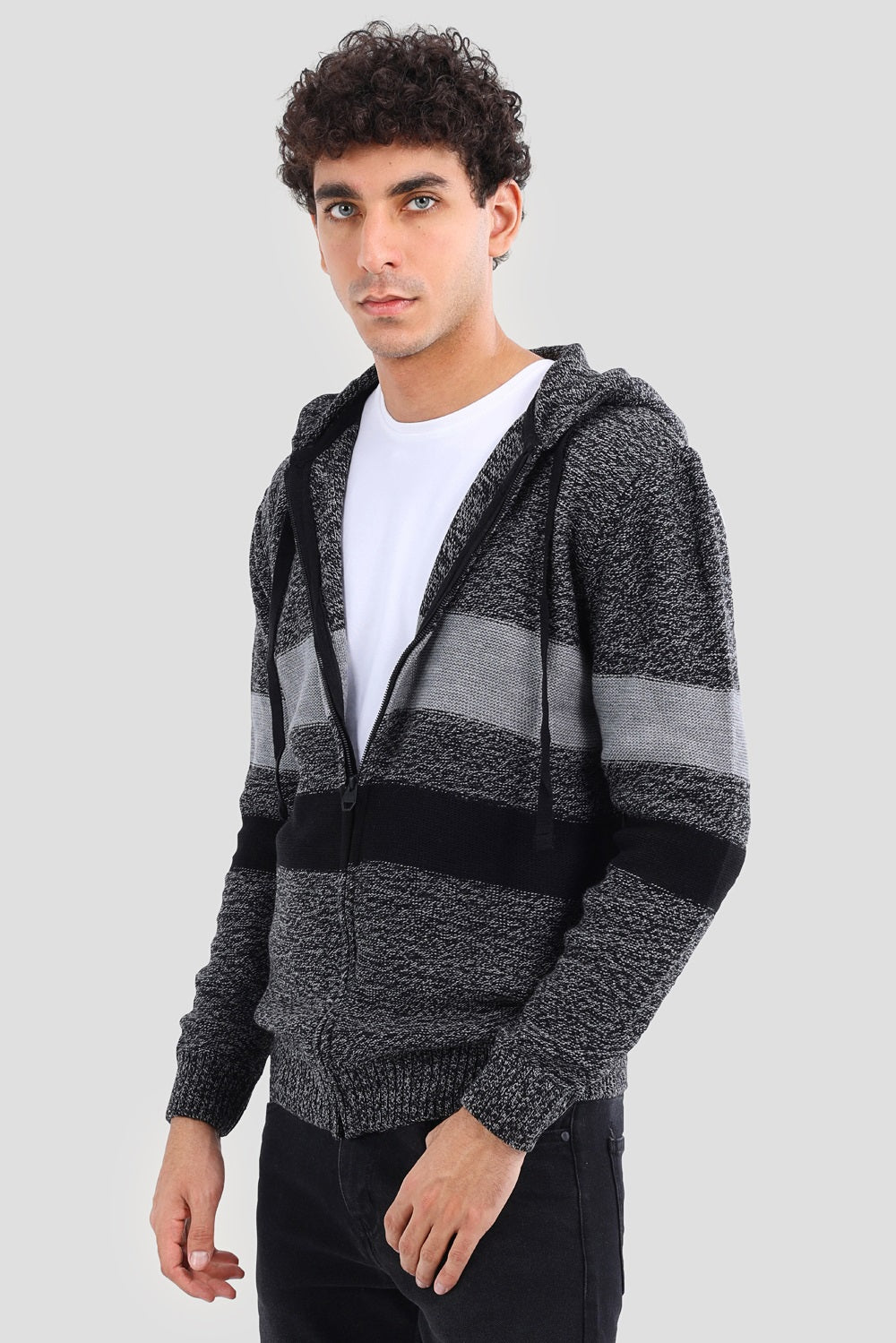 FULL ZIPPER HOODED PULLOVER