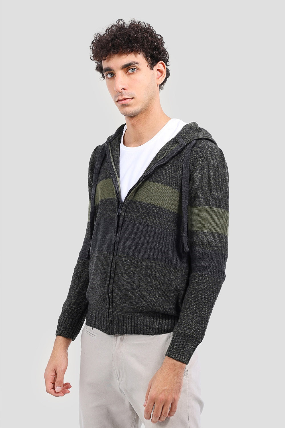 FULL ZIPPER HOODED PULLOVER