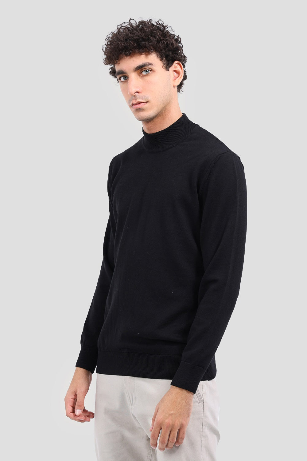 Haif Neck Basic Pullover