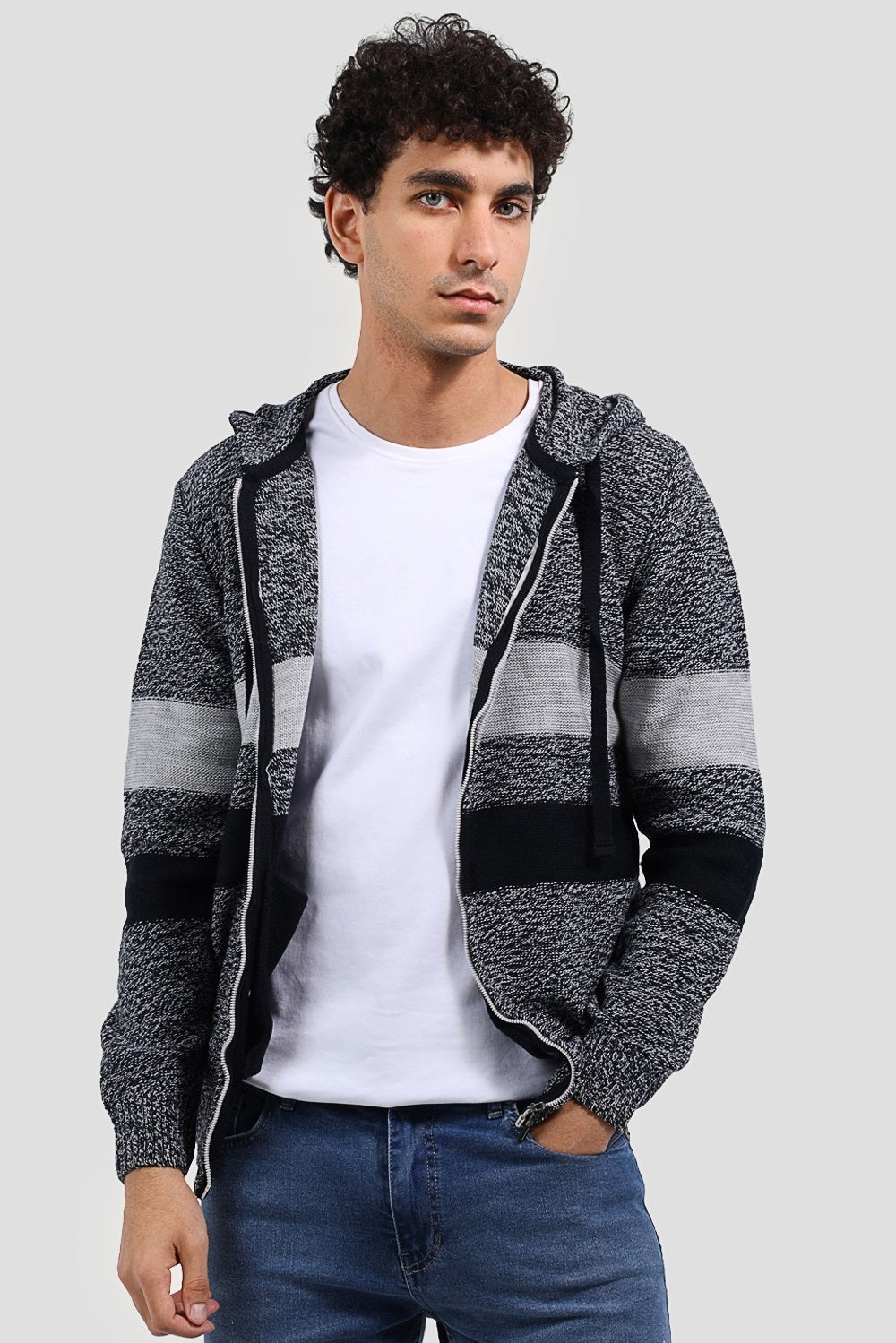 FULL ZIPPER HOODED PULLOVER