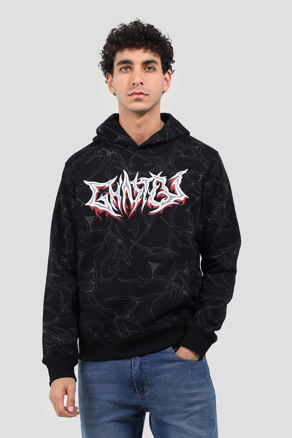 Printed Hoodie Sweatshirt