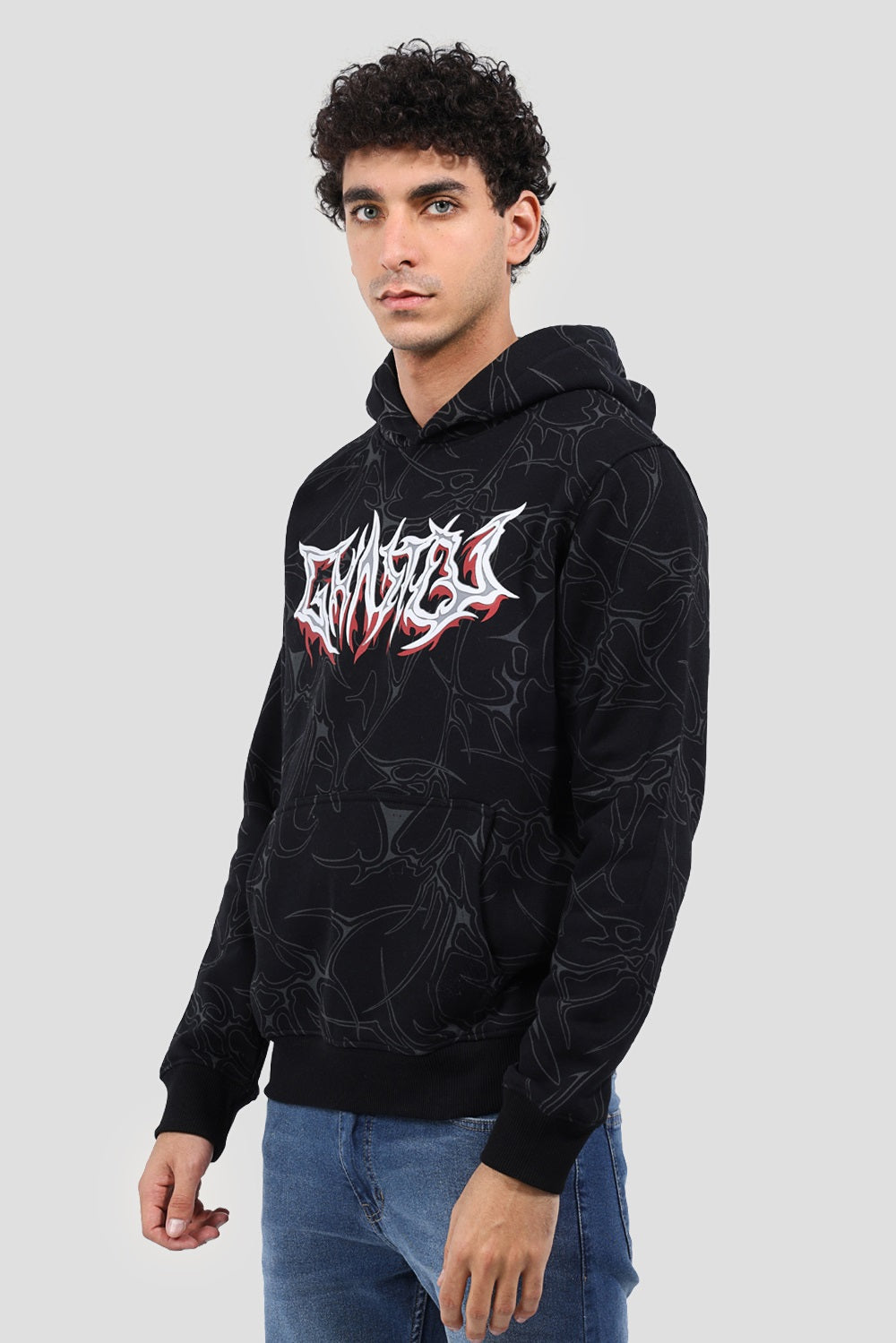 Printed Hoodie Sweatshirt