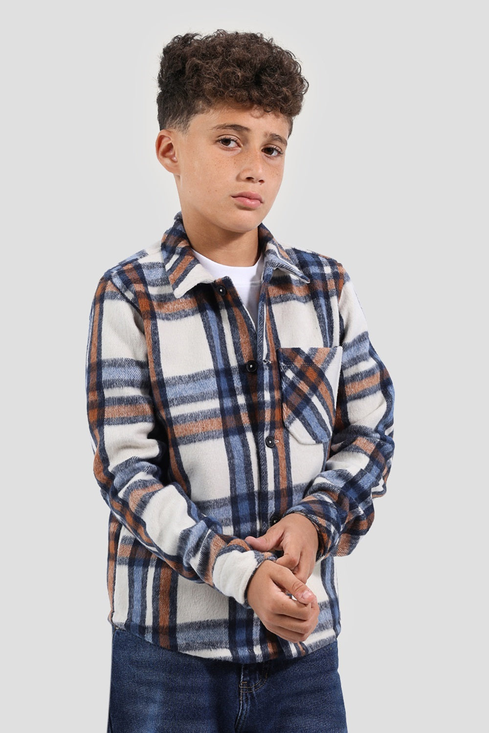 Checked Over Size Shirt