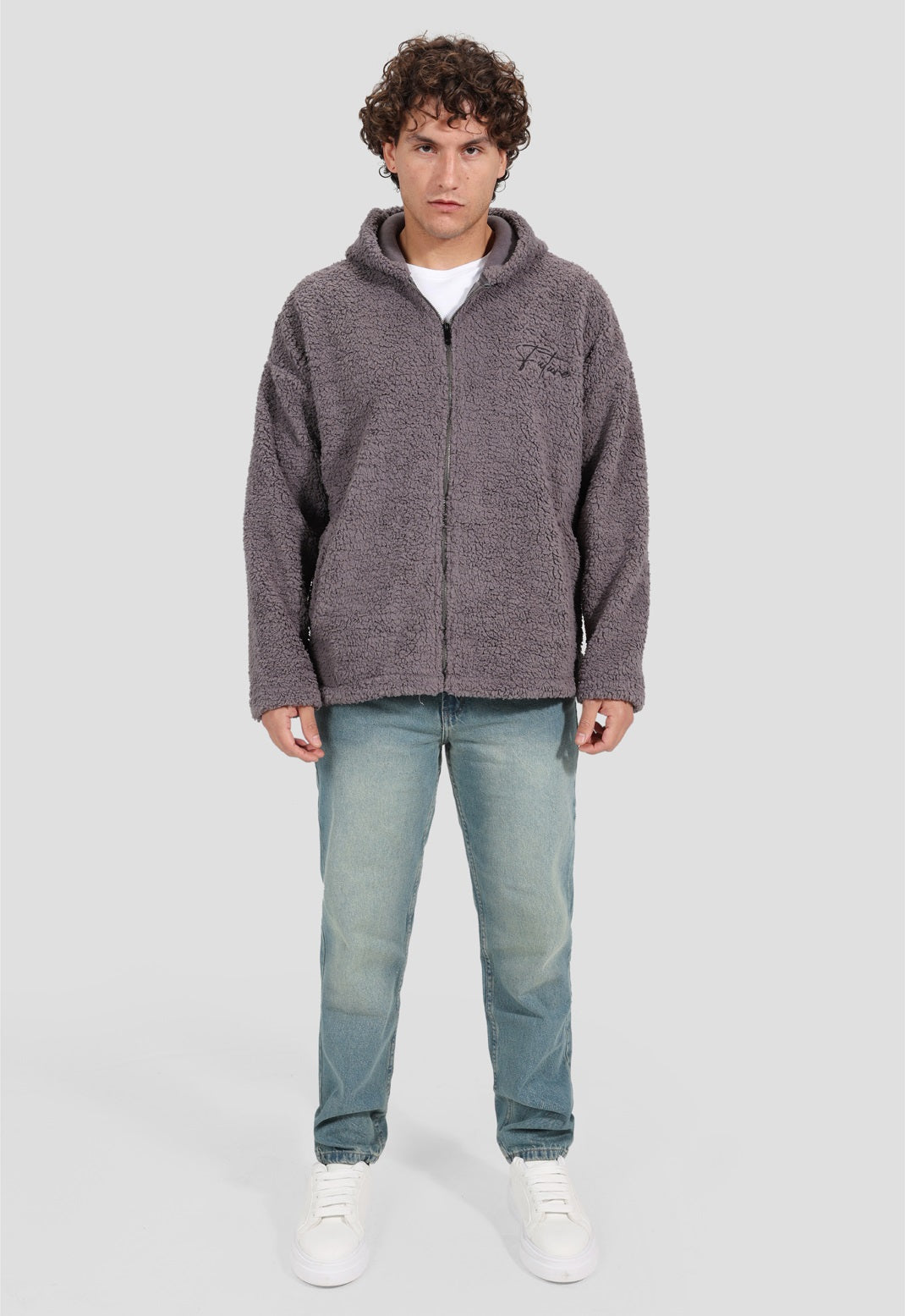 Full Zipper fur Sweatshirt