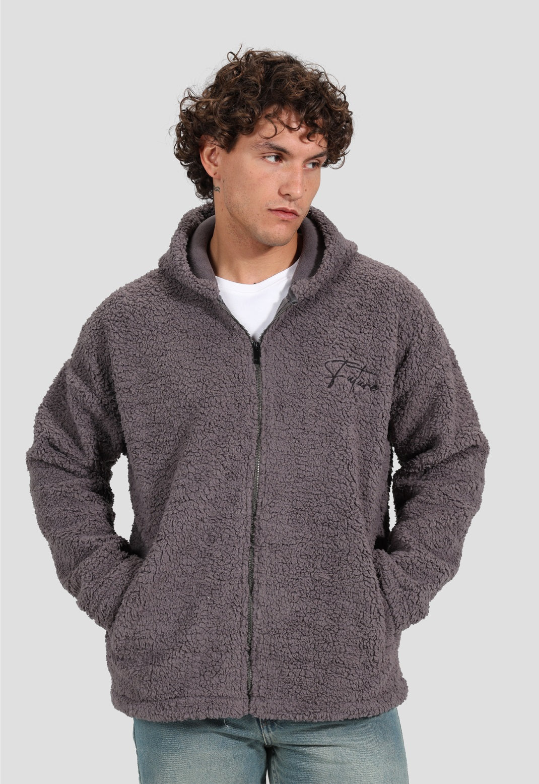 Full Zipper fur Sweatshirt