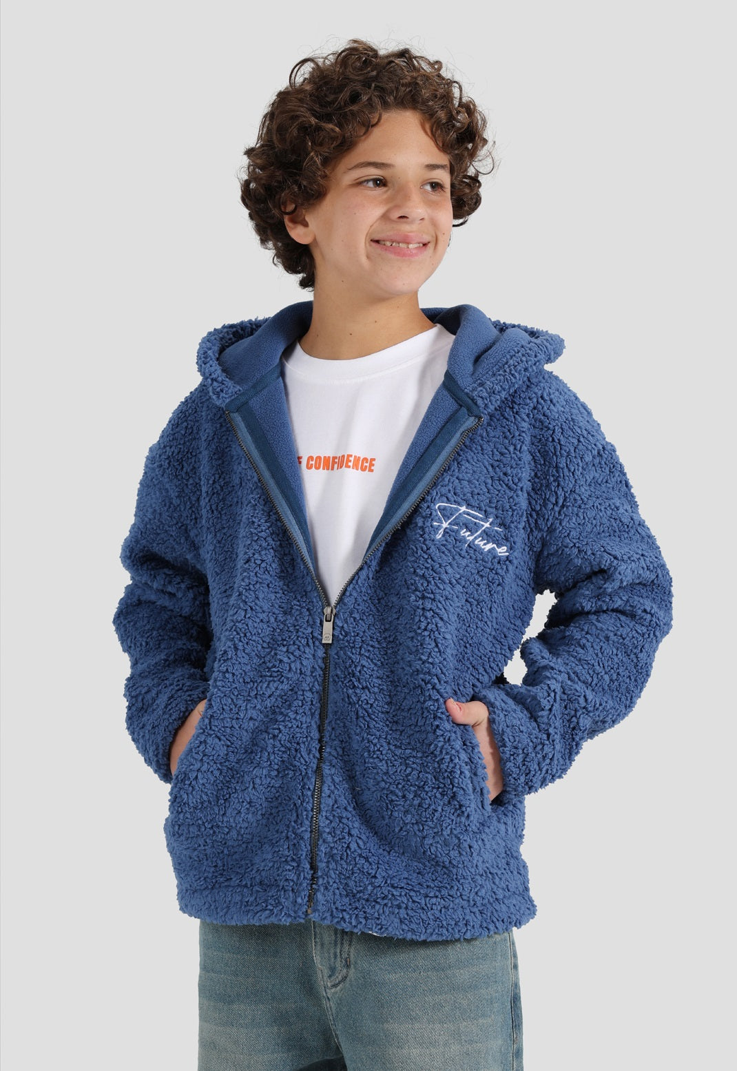 Full Zipper fur Sweatshirt