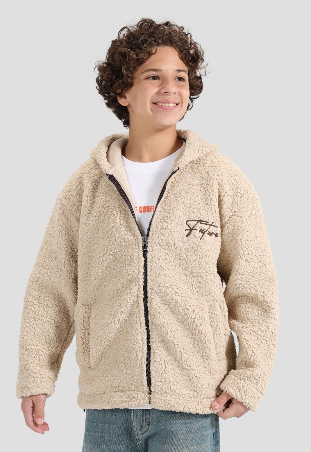 Full Zipper fur Sweatshirt