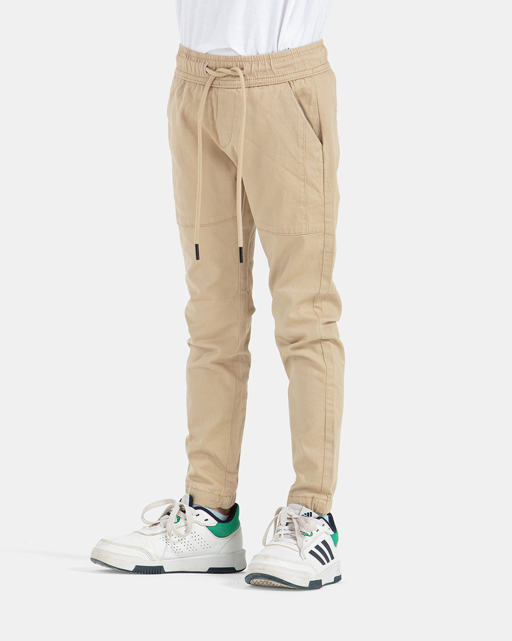 beige chino jogger pants