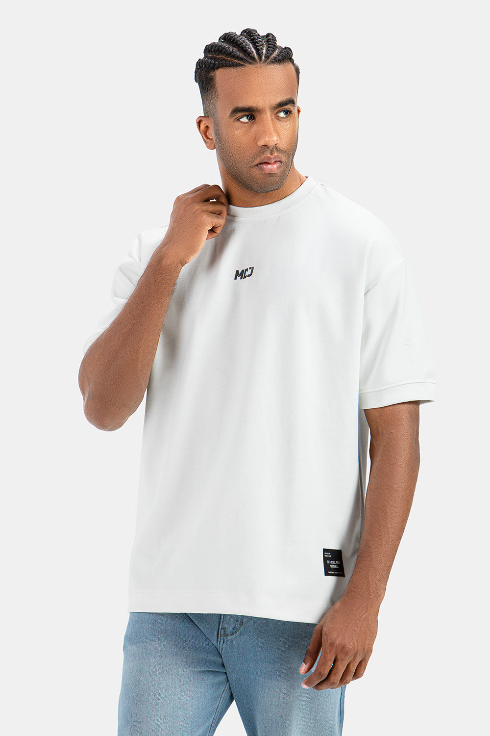 White Crew Neck Oversize T-Shirt