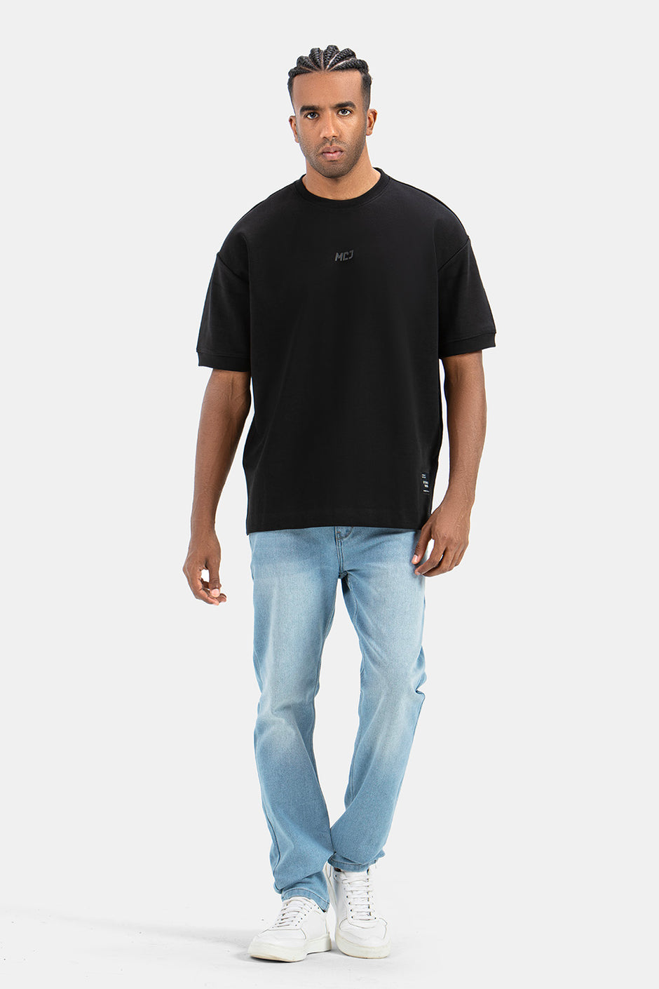 Black Crew Neck Oversize T-Shirt