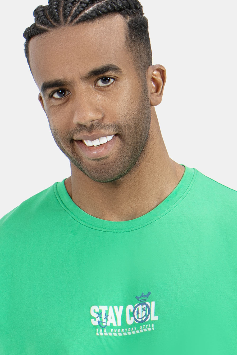 Green Crew Neck Printed T-Shirt