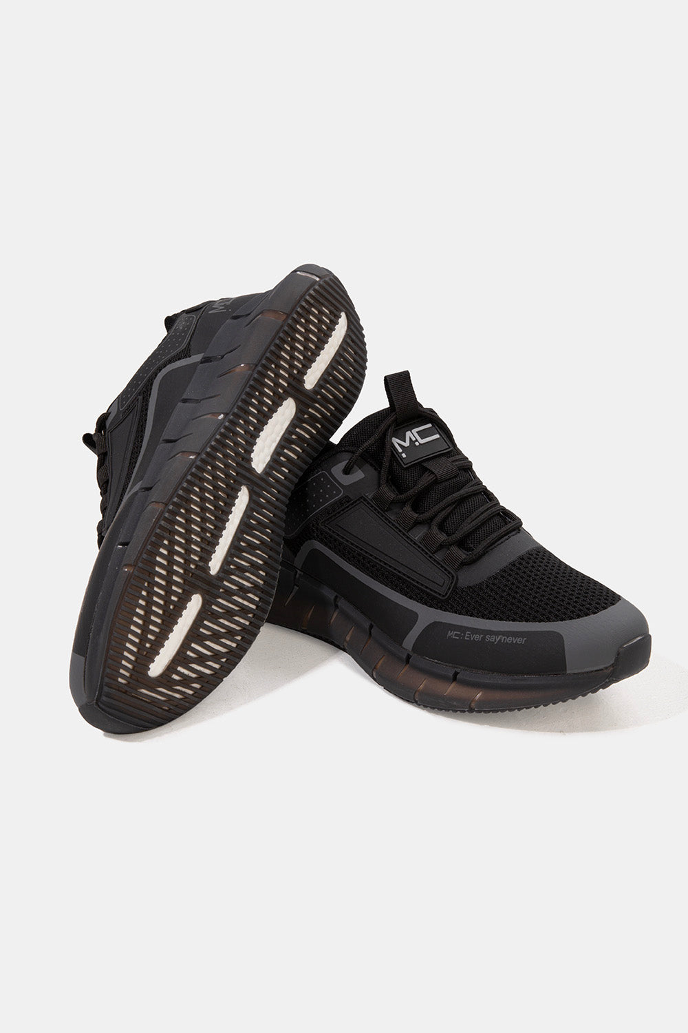 black running shoes
